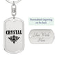 Crystal v01a - Luxury Dog Tag Keychain