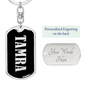 Tamra v02 - Luxury Dog Tag Keychain