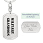 Military Grandson - Luxury Dog Tag Keychain