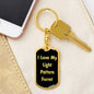 Love My Light Pattern Ferret v2 - Luxury Dog Tag Keychain