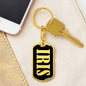 Iris v02 - Luxury Dog Tag Keychain