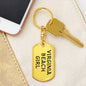 Virginia Beach Girl v4 - Luxury Dog Tag Keychain
