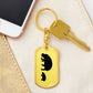 Mama Hippo With 1 Calf - Luxury Dog Tag Keychain