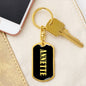 Annette v02 - Luxury Dog Tag Keychain