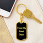 Love My Great Dane v5 - Luxury Dog Tag Keychain