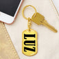 Luz v01 - Luxury Dog Tag Keychain