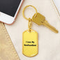 Love My Newfoundland v4 - Luxury Dog Tag Keychain