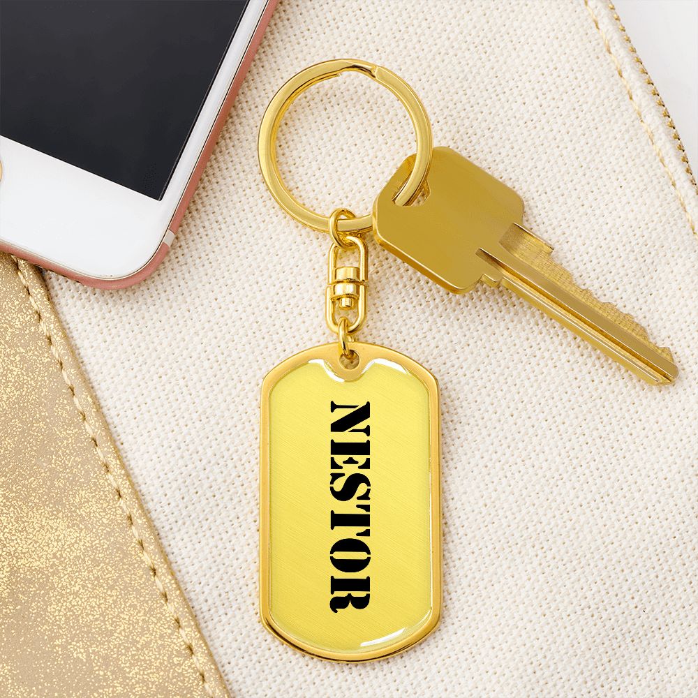 Nestor - Luxury Dog Tag Keychain