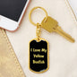 Love My Yellow Boxfish v2 - Luxury Dog Tag Keychain