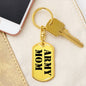 Army Mom - Luxury Dog Tag Keychain
