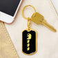 Mama Elephant With 3 Calves v2 - Luxury Dog Tag Keychain