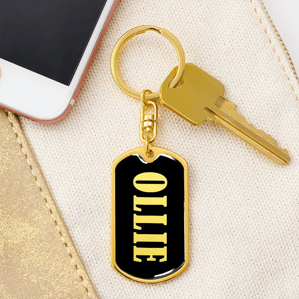 Ollie v02 - Luxury Dog Tag Keychain