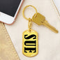 Sue v01 - Luxury Dog Tag Keychain