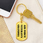 Air Force Veteran's Grandma - Luxury Dog Tag Keychain