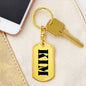 Kim - Luxury Dog Tag Keychain