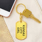 Kansas City Girl v4 - Luxury Dog Tag Keychain