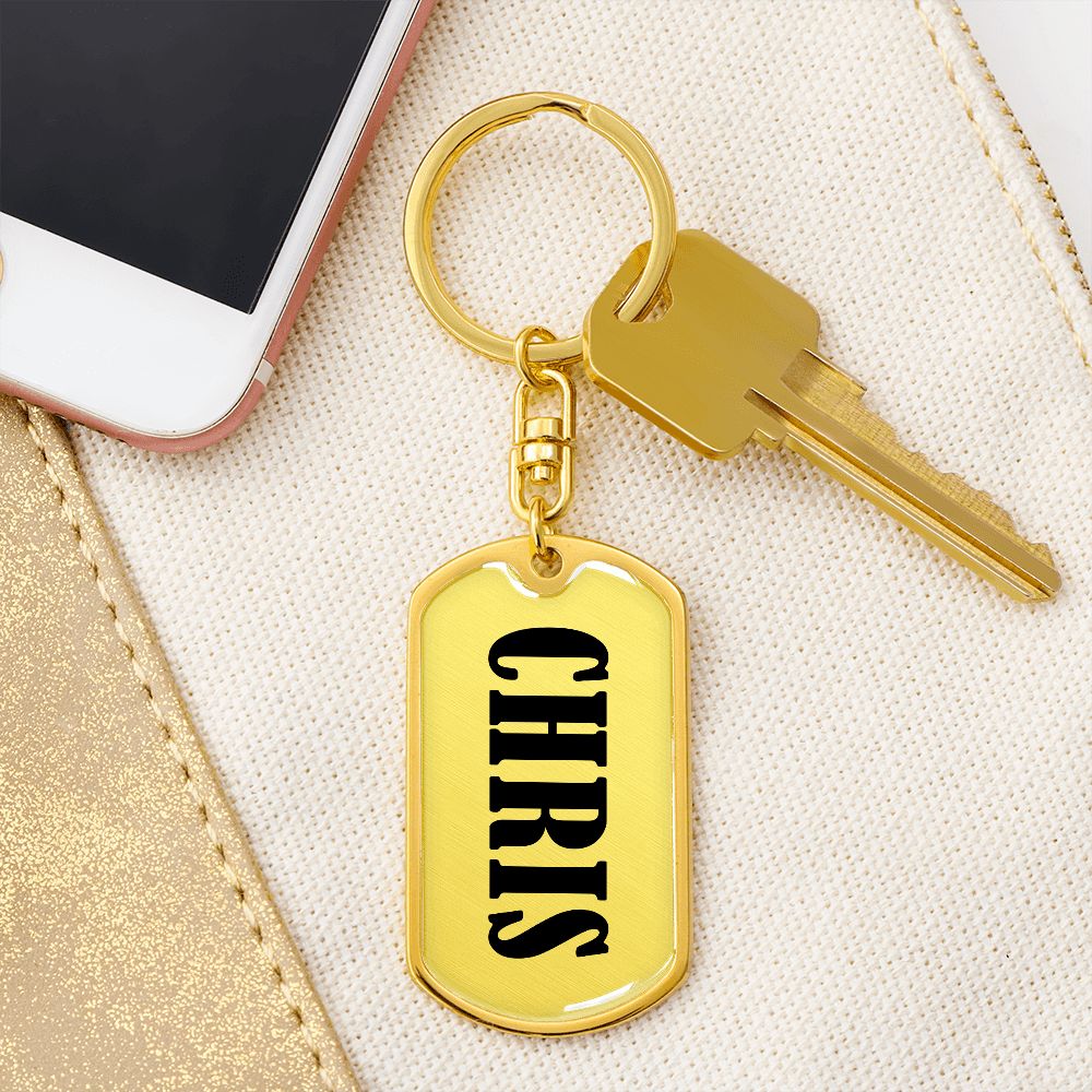 Chris v01 - Luxury Dog Tag Keychain