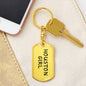 Houston Girl v4 - Luxury Dog Tag Keychain
