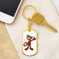Monkey - Luxury Dog Tag Keychain