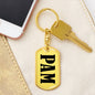 Pam v01 - Luxury Dog Tag Keychain
