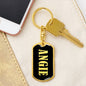 Angie v02 - Luxury Dog Tag Keychain