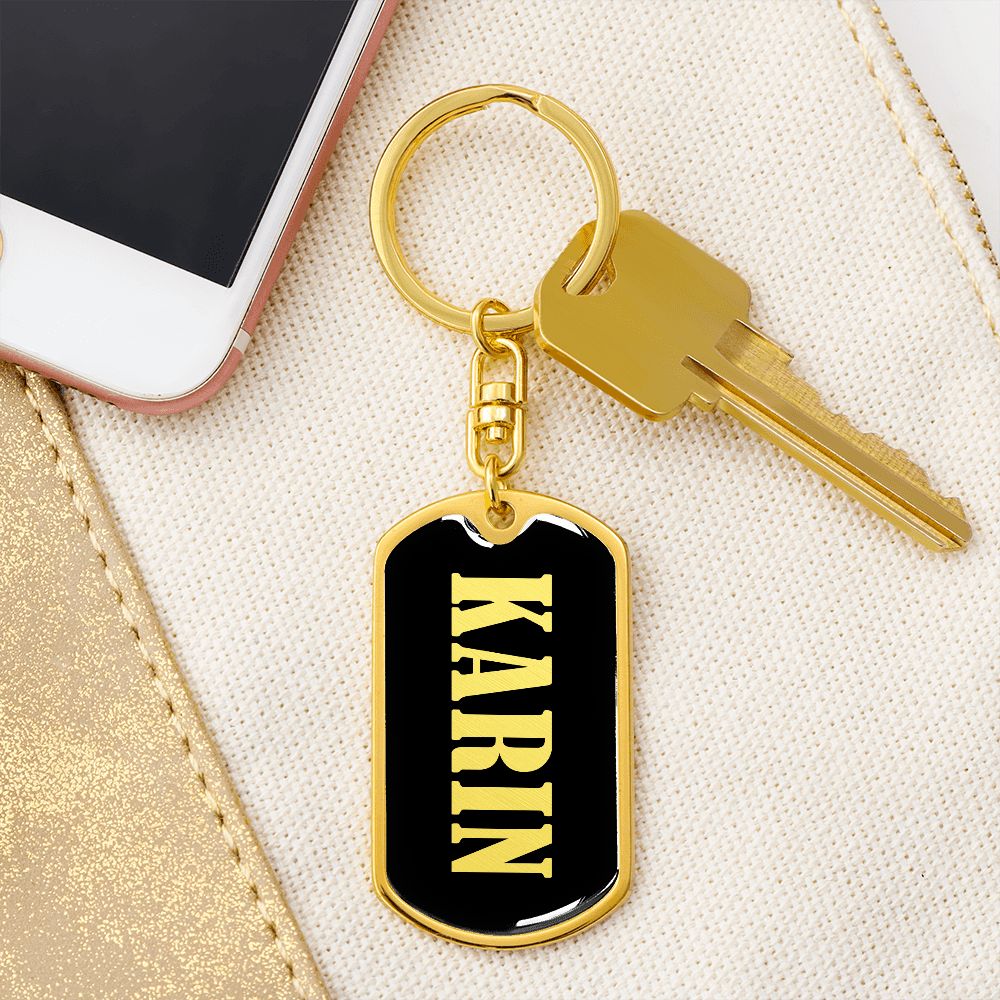 Karin v02 - Luxury Dog Tag Keychain