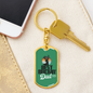 Best Buckin' Dad Ever v2 - Luxury Dog Tag Keychain