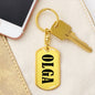 Olga v01 - Luxury Dog Tag Keychain