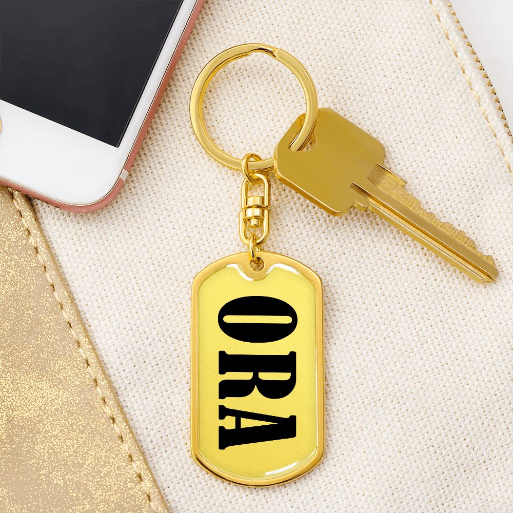Ora v01 - Luxury Dog Tag Keychain