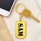 Sam - Luxury Dog Tag Keychain