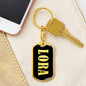 Lora v02 - Luxury Dog Tag Keychain