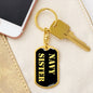 Navy Sister v2 - Luxury Dog Tag Keychain