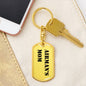 Airman's Mom - Luxury Dog Tag Keychain