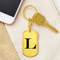 Initial L v1a - Luxury Dog Tag Keychain