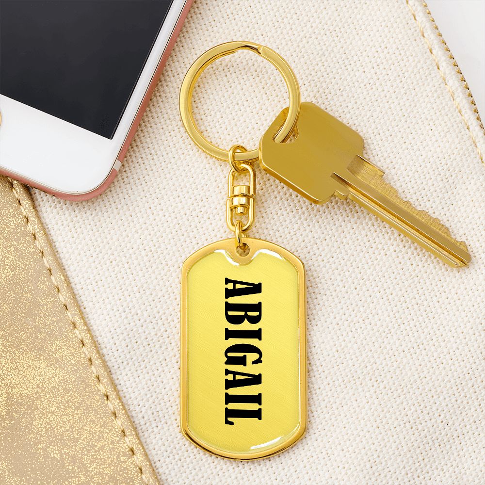Abigail v01 - Luxury Dog Tag Keychain