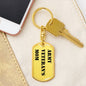 Army Veteran's Mom - Luxury Dog Tag Keychain