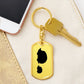 Mama Hedgehog With 1 Hoglet - Luxury Dog Tag Keychain