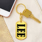 Lee v01 - Luxury Dog Tag Keychain