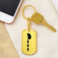 Mama Hippo With 3 Calves - Luxury Dog Tag Keychain