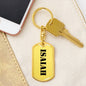 Isaiah - Luxury Dog Tag Keychain