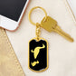 Mama Duck With 1 Duckling v2 - Luxury Dog Tag Keychain