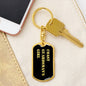 Coast Guardsman's Girl v2 - Luxury Dog Tag Keychain