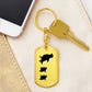 Mama Penguin With 2 Chicks - Luxury Dog Tag Keychain