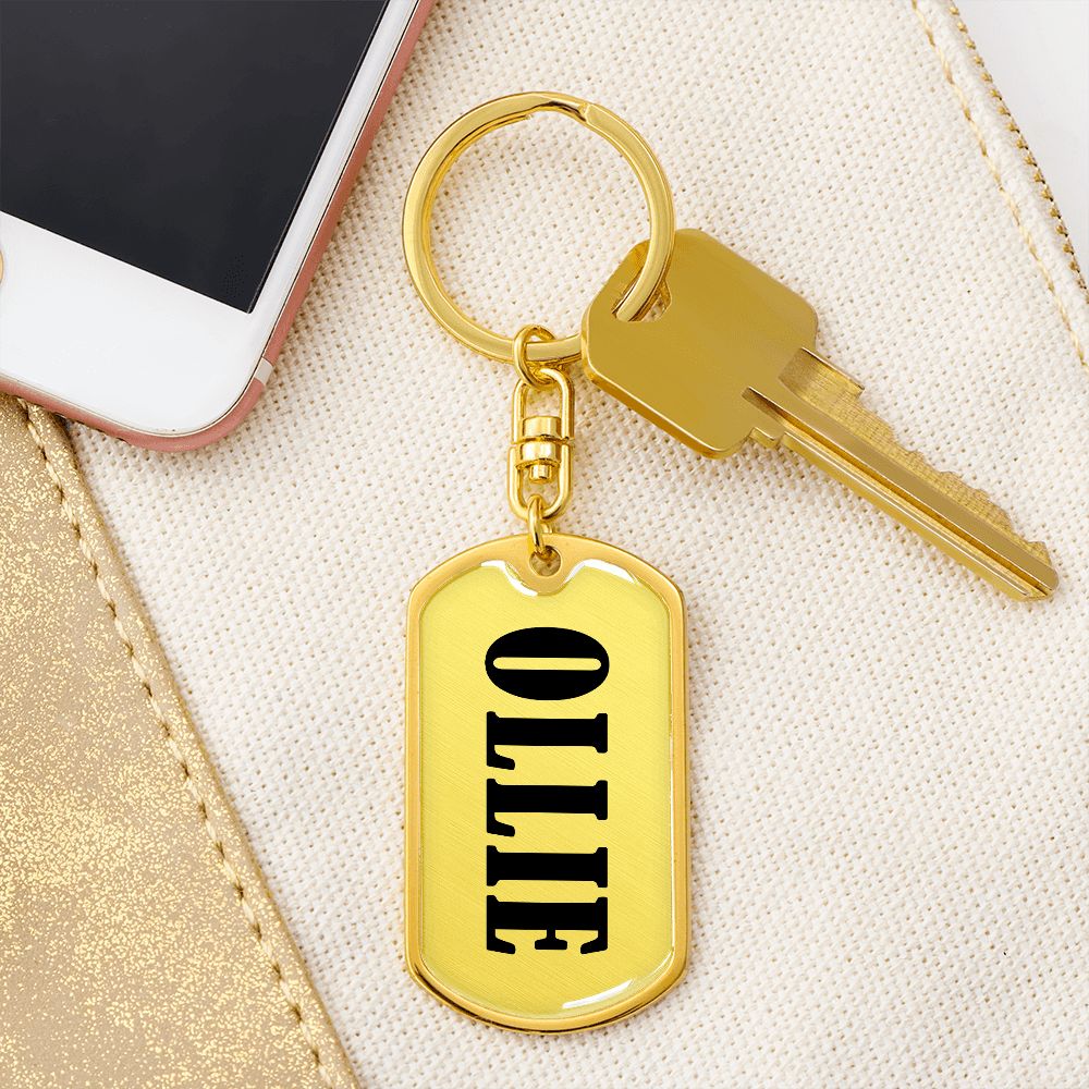 Ollie v01 - Luxury Dog Tag Keychain