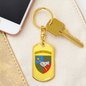 Ground Forces Command (Ukraine) - Luxury Dog Tag Keychain