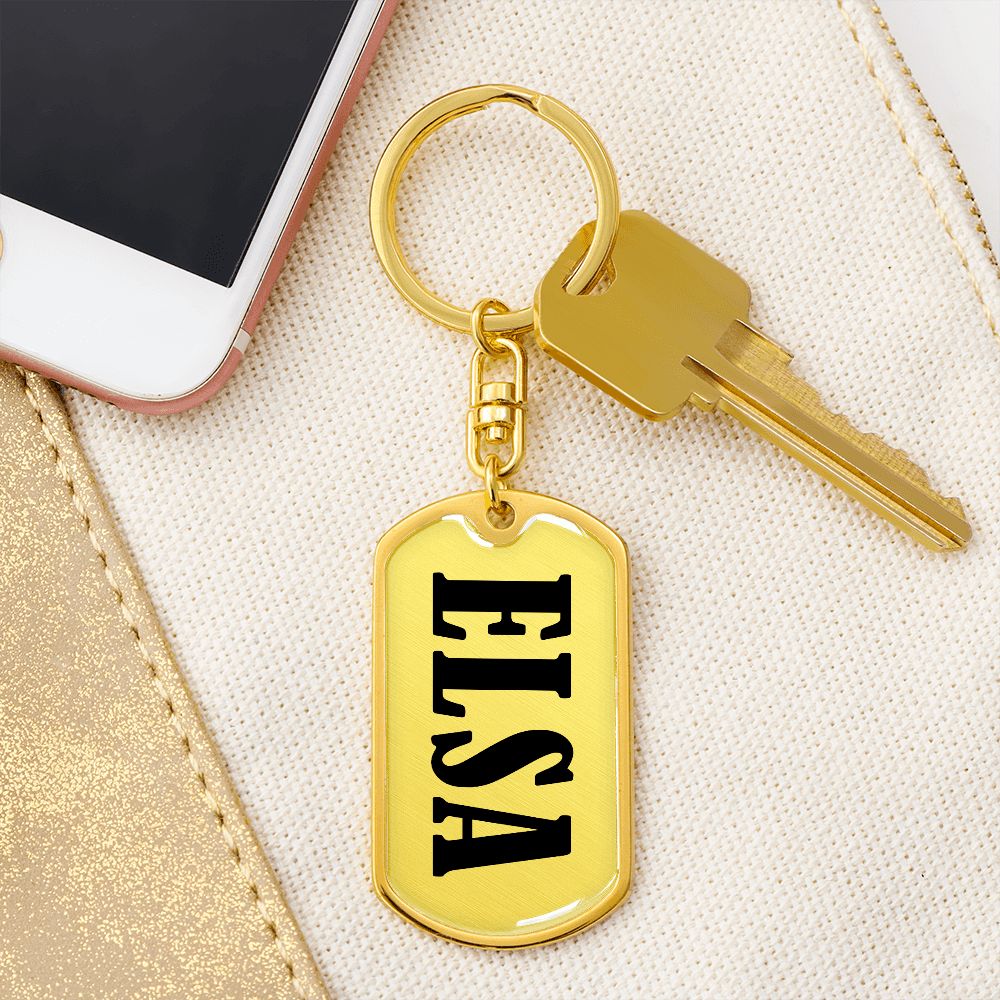 Elsa v01 - Luxury Dog Tag Keychain