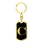 Initial C v2a - Luxury Dog Tag Keychain