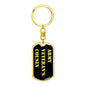 Army Veteran's Cousin v2 - Luxury Dog Tag Keychain