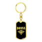 Donna v02a - Luxury Dog Tag Keychain
