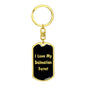 Love My Dalmatian Ferret v2 - Luxury Dog Tag Keychain